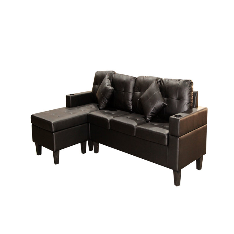 Latitude Run® 2 Piece Vegan Leather Sectional Wayfair
